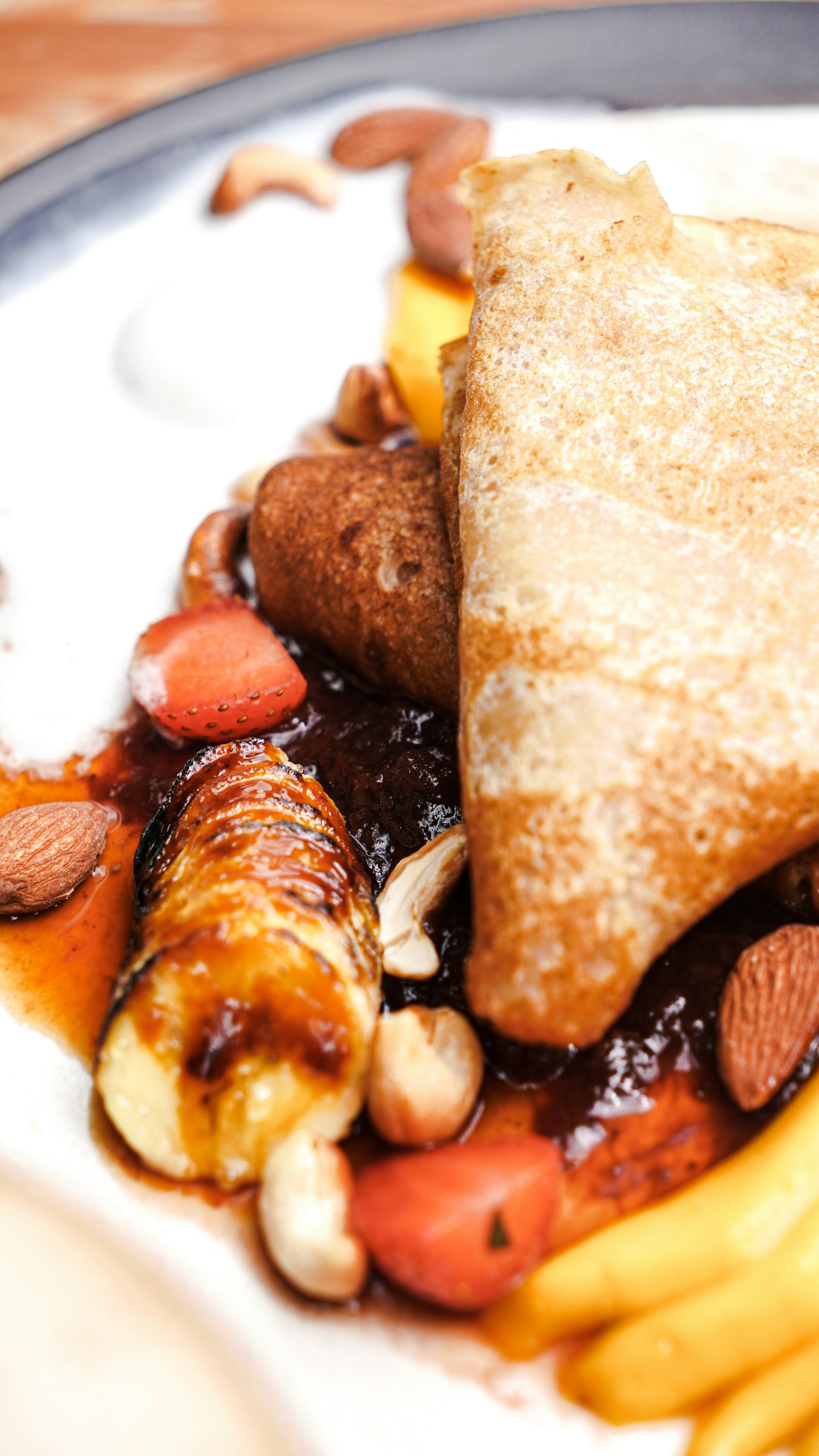 Banana and chocolate crêpe